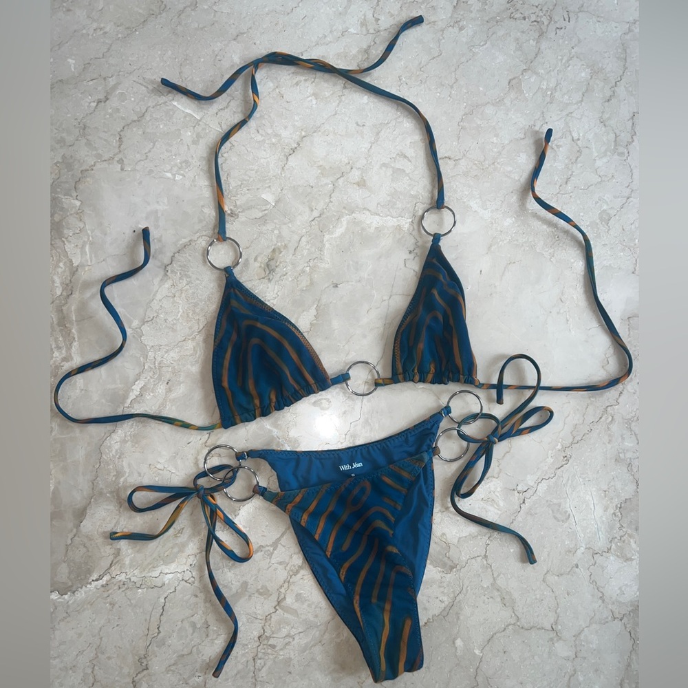 With Jean bikini